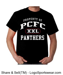 PCFC Black Unisex Tshirt Design Zoom